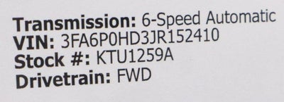 2018 Ford Fusion SE