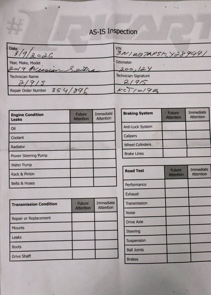 2019 Nissan Sentra SV