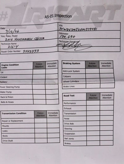 2016 Volkswagen Jetta 1.4T SE