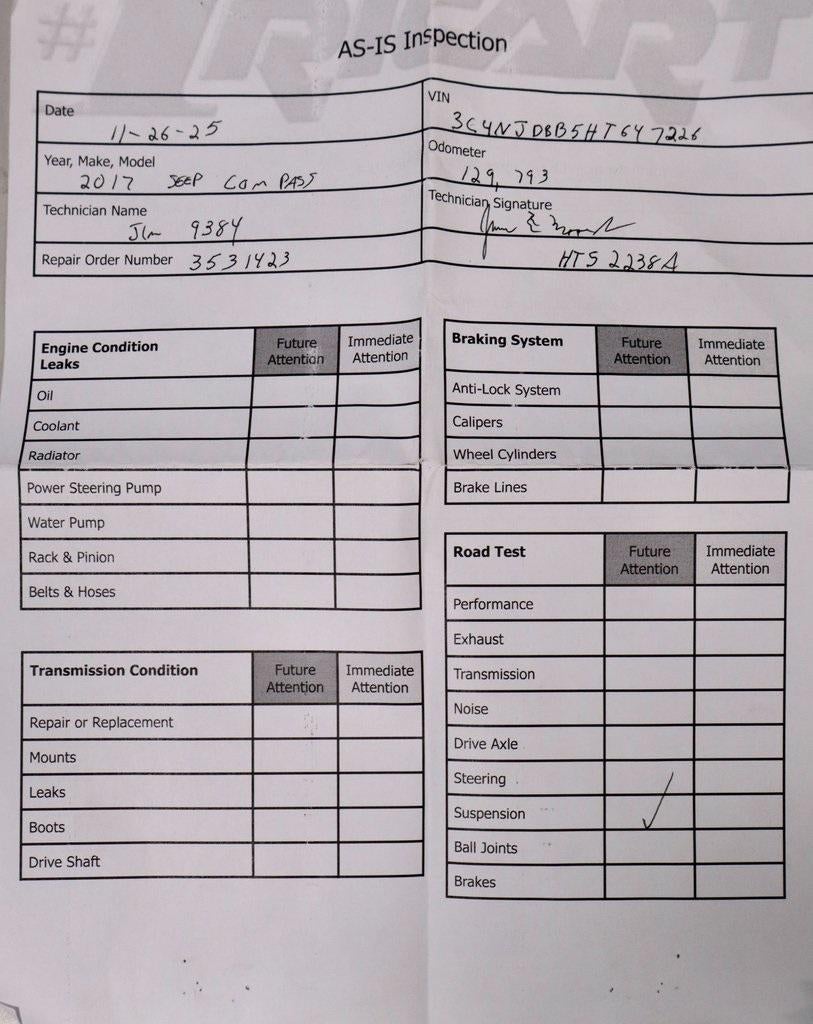 2017 Jeep Compass Latitude 4x4