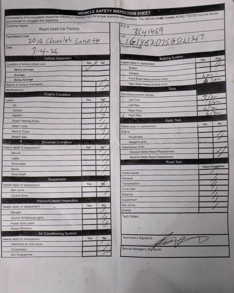 2016 Chevrolet Corvette Stingray