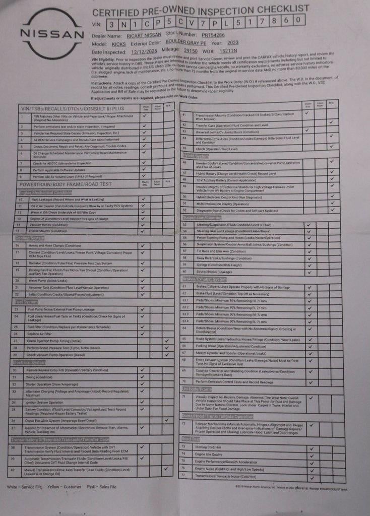 2023 Nissan Kicks SV