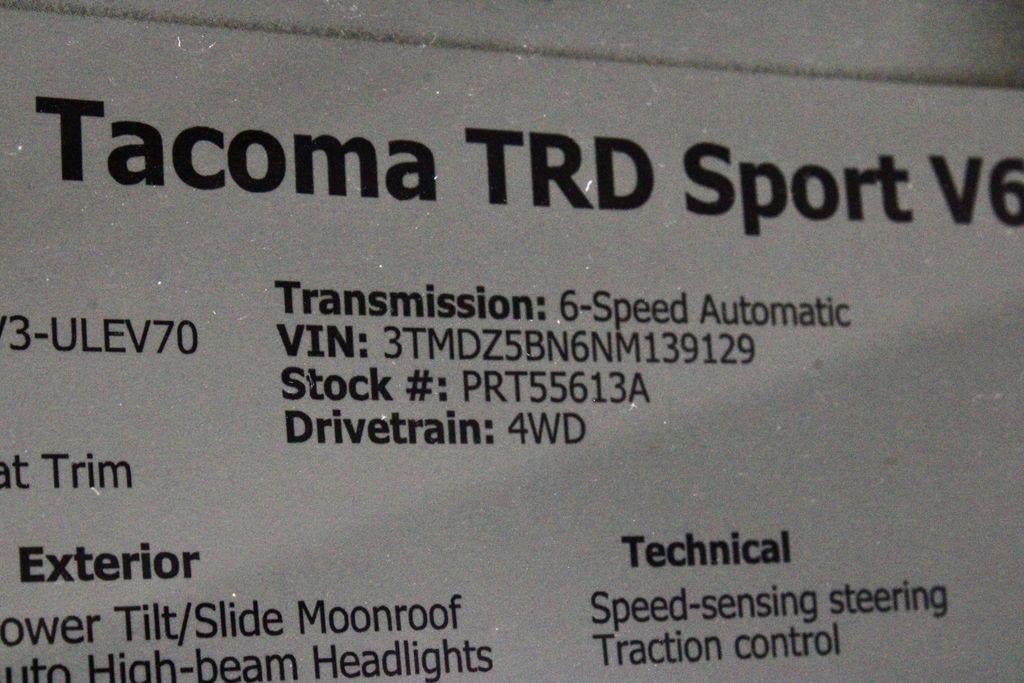2022 Toyota Tacoma 4WD TRD Sport