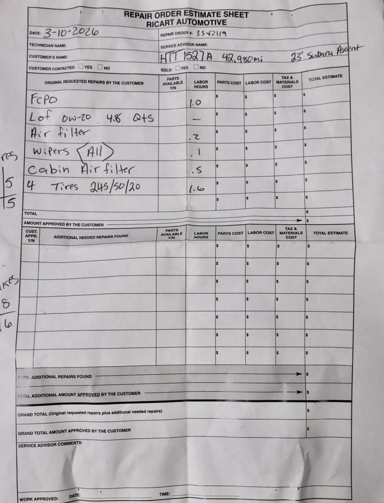 2023 Subaru Ascent Onyx Edition