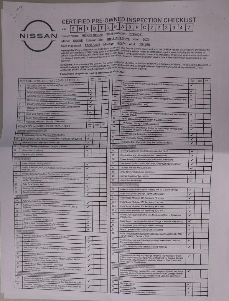 2023 Nissan Rogue SV